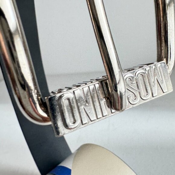 Moschino Motorcross Colorblock Colourful Leather Belt - Picture 3 of 9